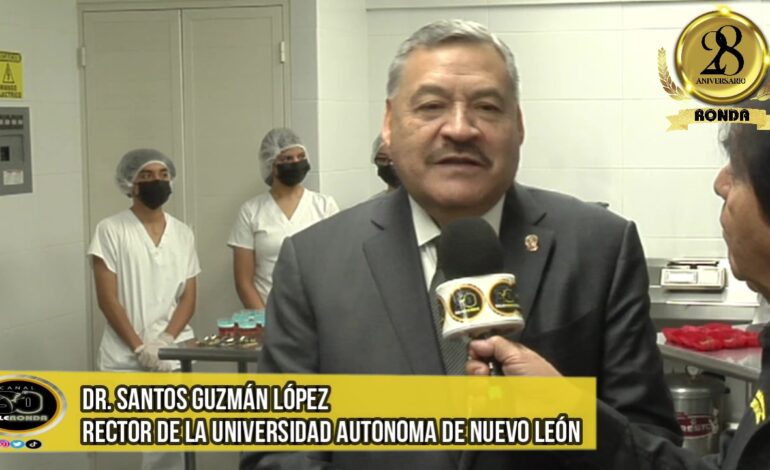 Felicitación, Revista Ronda por su 28 aniversario de parte del Doctor Santos Guzmán, Rector Universidad Autónoma de Nuevo León.