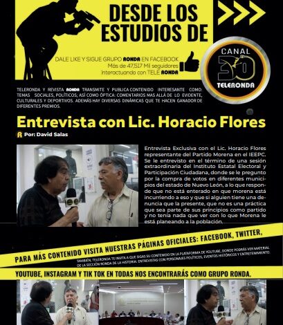 Desde los estudios – Entrevista con el Lic. Horacio Flores – Revista Ronda #609 Junio