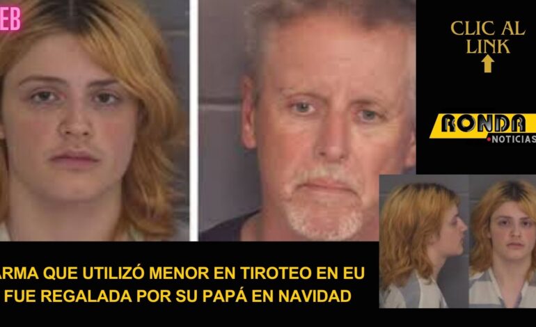 Arma que utilizó menor en tiroteo en EU fue regalada por su papá en Navidad