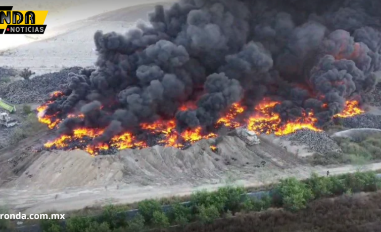  Arden llantas en terreno de Simeprode en Salinas Victoria