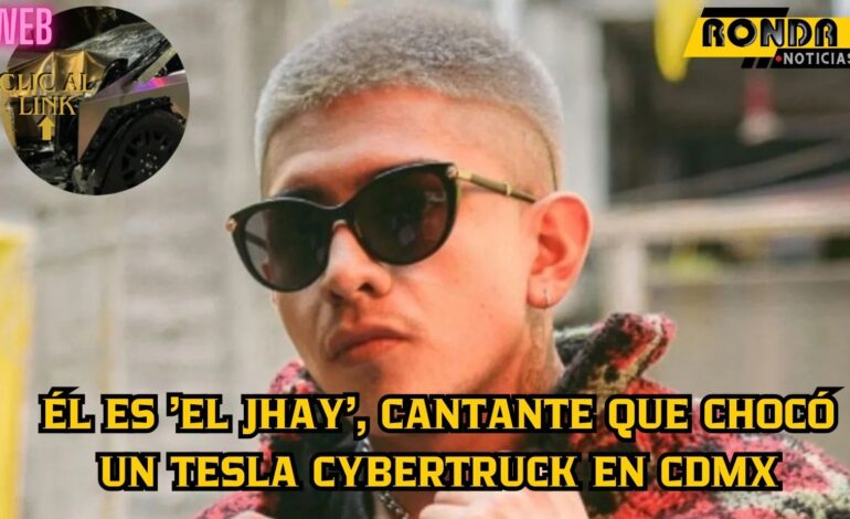 Él es ‘El Jhay’, cantante que chocó un Tesla Cybertruck en CDMX