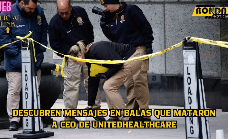 Descubren mensajes en balas que mataron a CEO de UnitedHealthcare