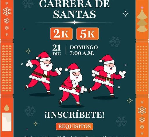 Carrera de Santas llevará el espíritu navideño a calles de Juárez