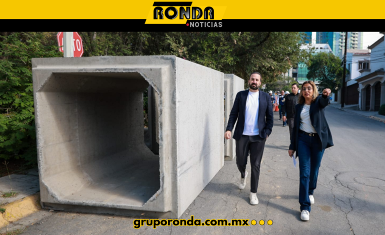  Avanza San Pedro Garza García en la construcción de cuatro drenajes que forman parte de la primera etapa del proyecto vial metropolitano.