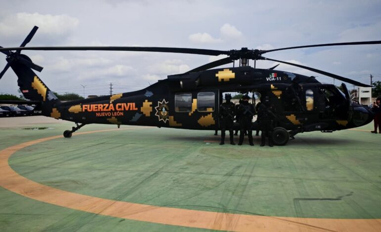  Nuevo León despliega su segundo Black Hawk para Fuerza Civil