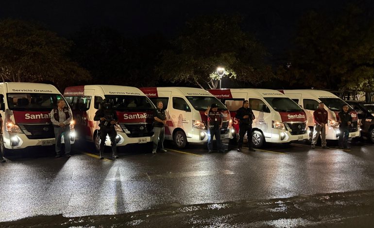  FACILITAN TRASLADOS DURANTE NOCHE Y MADRUGADA CON UNIDADES DE SANTA BUS Y PATRULLAS EN SC